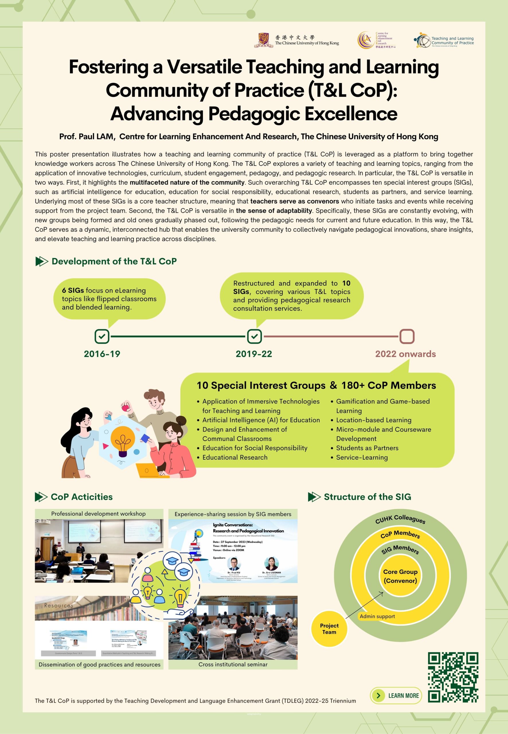 Fostering a Versatile Teaching and Learning Community of Practice (T&L CoP): Advancing Pedagogic Excellence